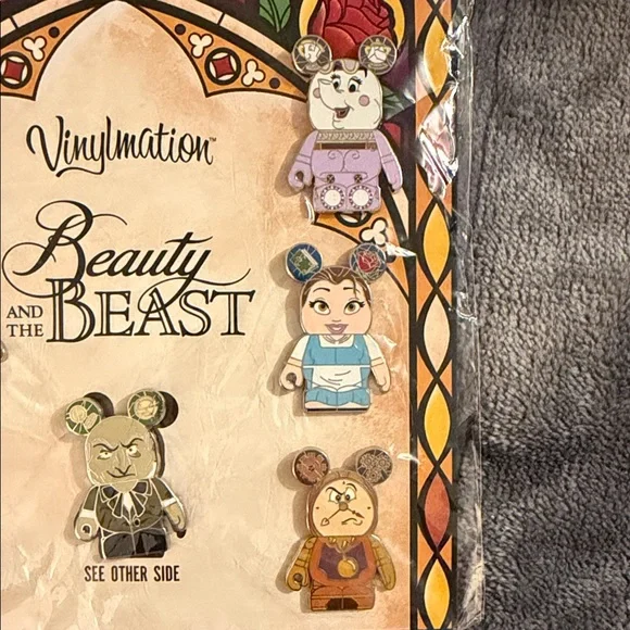 NWT 2013 Disney Parks Vinylmation Beauty & Beast Mystery Pins Mickey RARE CHASER - Picture 5 of 5